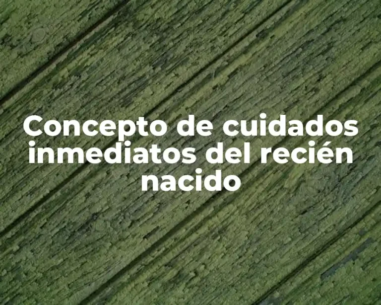 Concepto de cuidados inmediatos del recién nacido