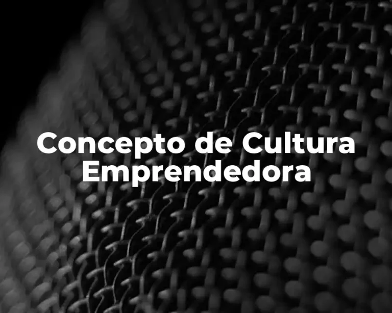 Concepto de Cultura Emprendedora