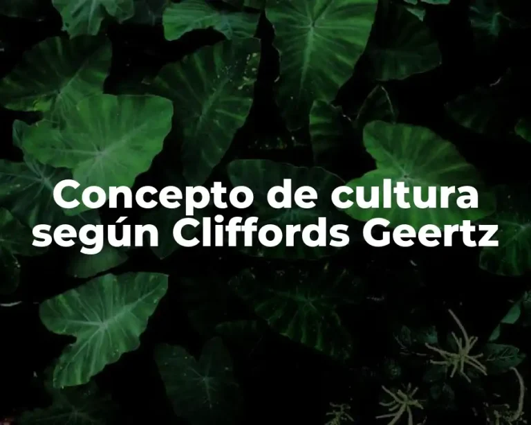 Concepto de cultura según Cliffords Geertz