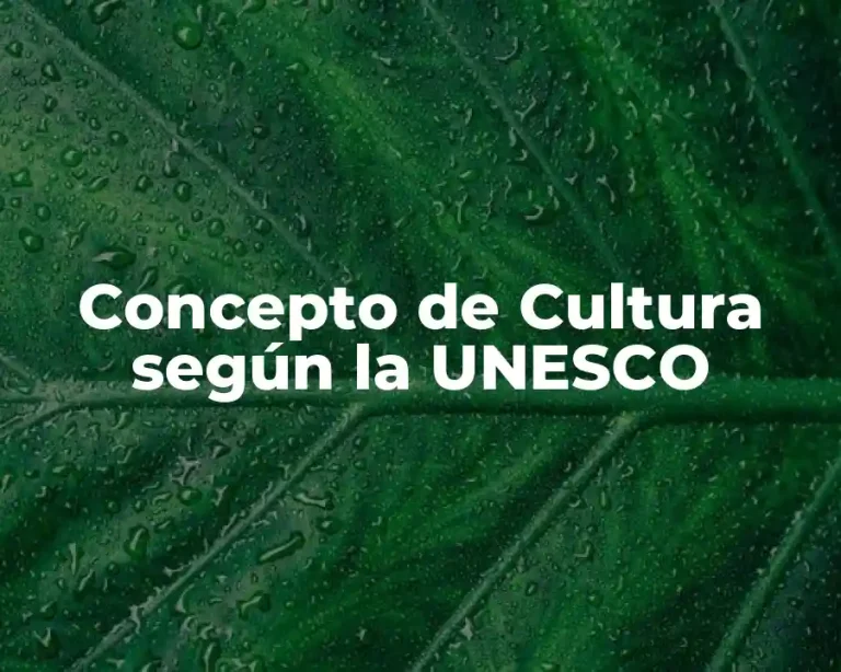 Concepto de Cultura según la UNESCO