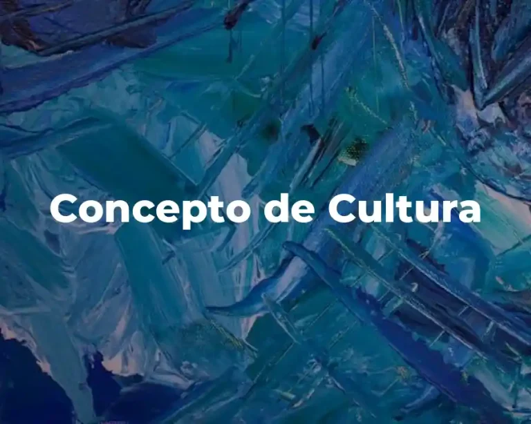 Concepto de Cultura