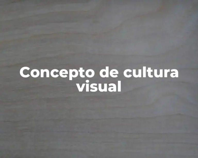 Concepto de cultura visual