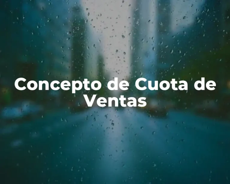 Concepto de Cuota de Ventas