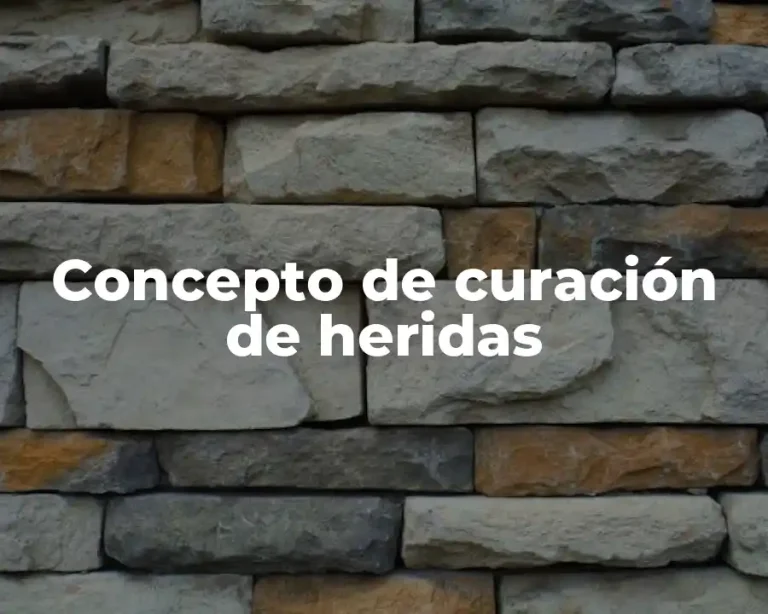 Concepto de curación de heridas