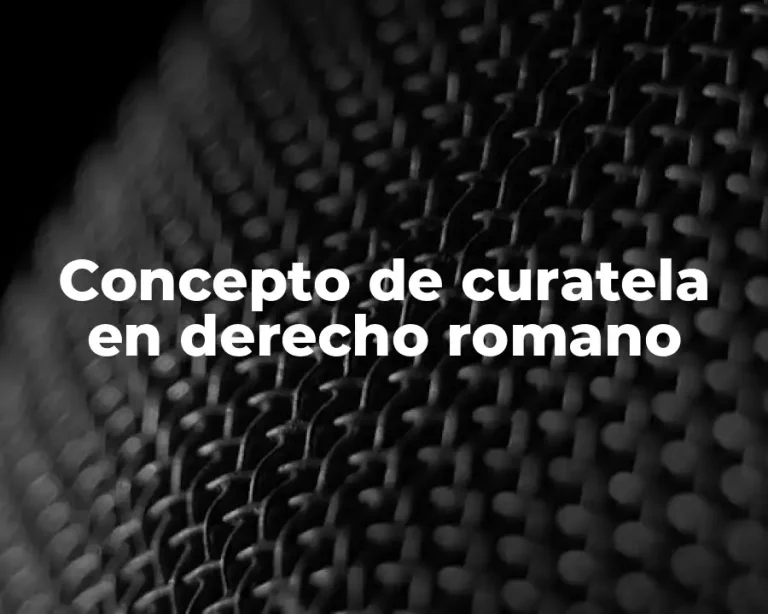 Concepto de curatela en derecho romano