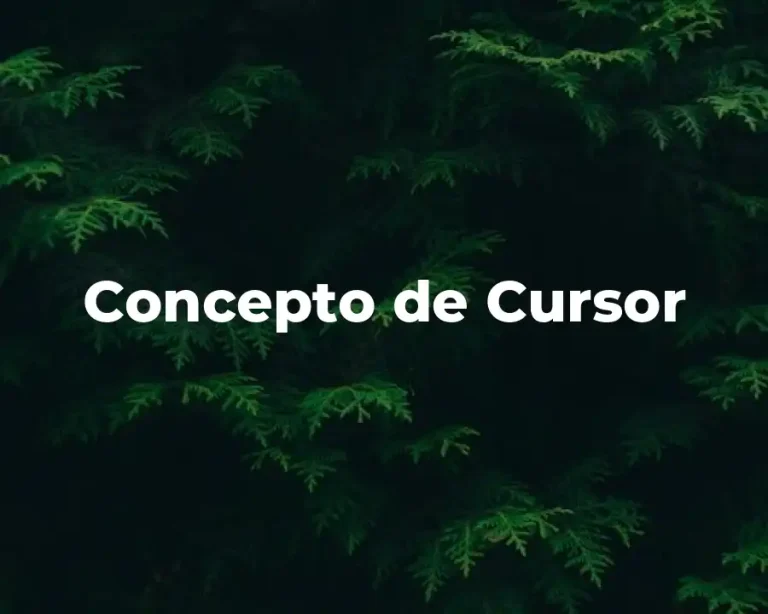 Concepto de Cursor