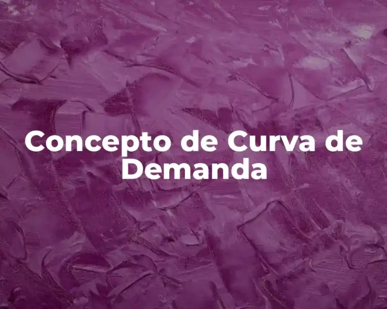 Concepto de Curva de Demanda