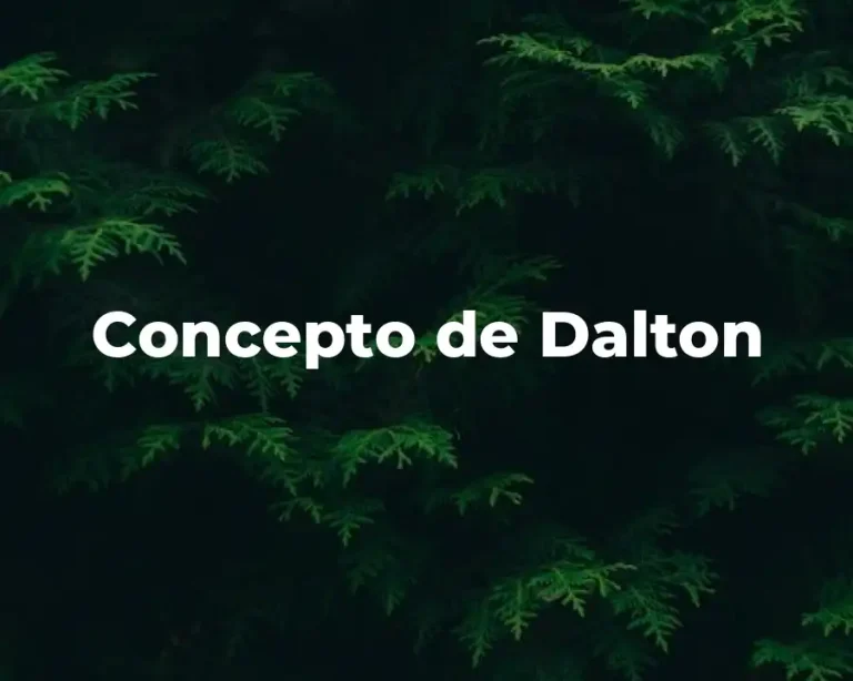Concepto de Dalton