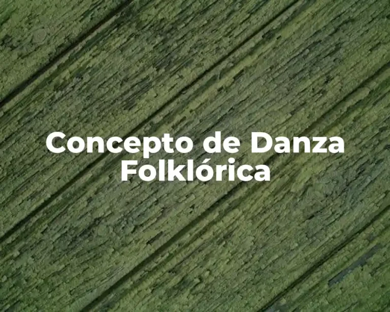 Concepto de Danza Folklórica