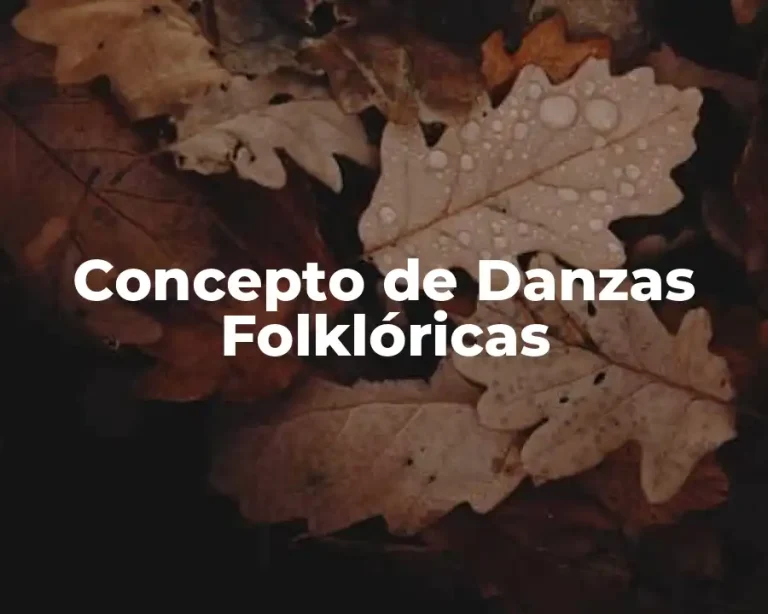 Concepto de Danzas Folklóricas