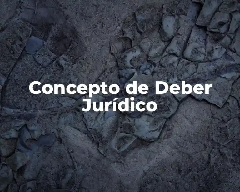 Concepto de Deber Jurídico