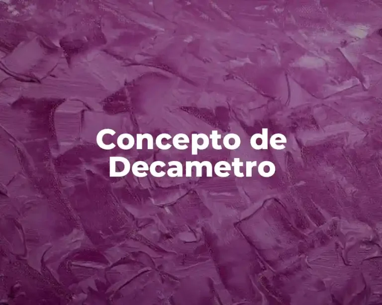 Concepto de Decametro