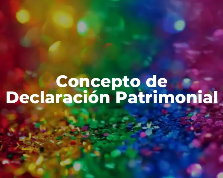Concepto de Declaración Patrimonial