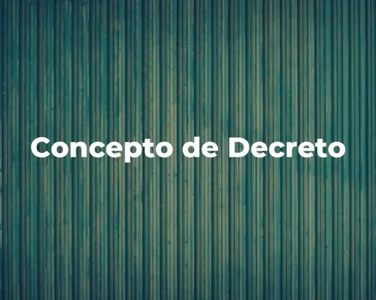 Concepto de Decreto