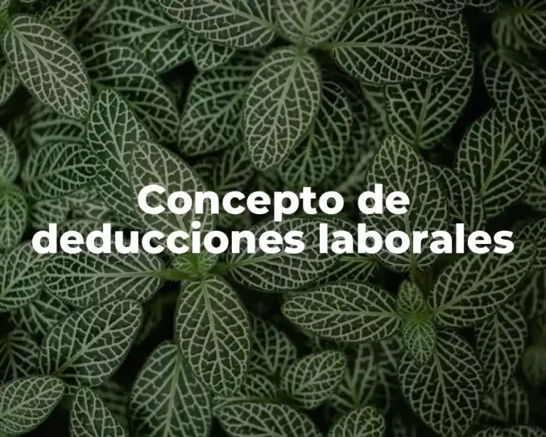 Concepto de deducciones laborales