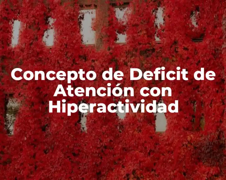 Concepto de Deficit de Atención con Hiperactividad