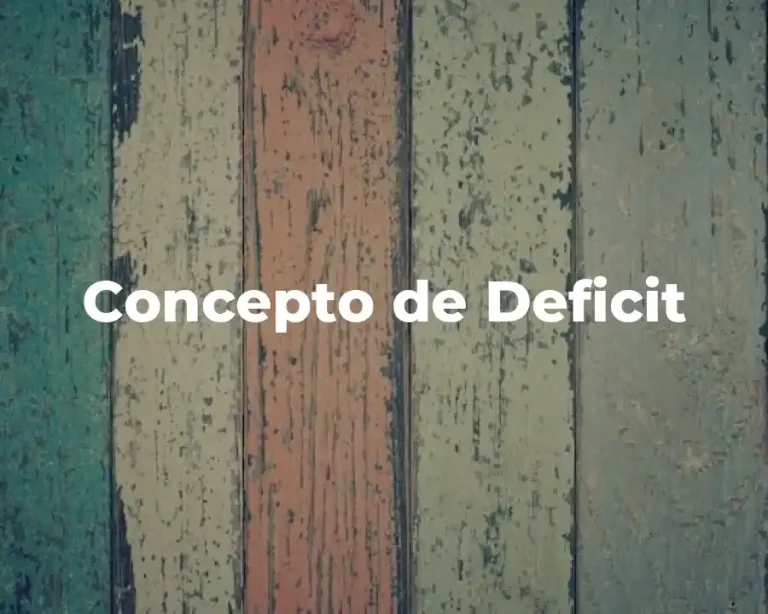 Concepto de Deficit