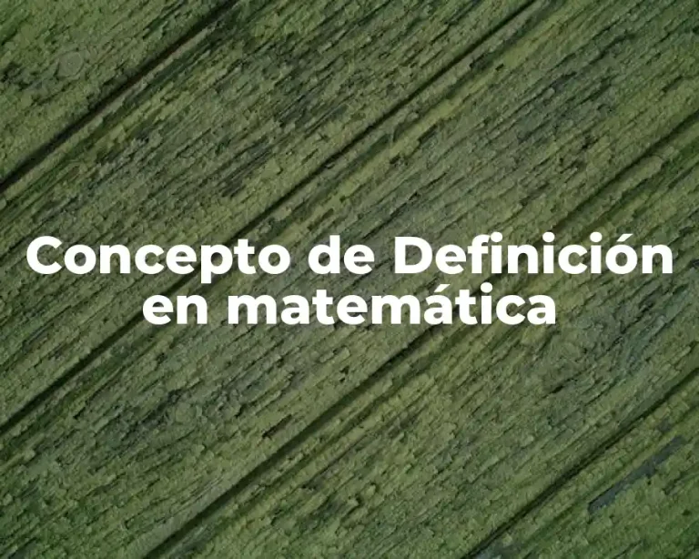 Concepto de Definición en matemática