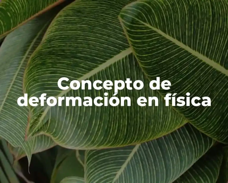 Concepto de deformación en física