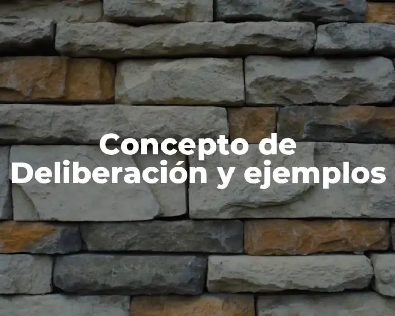 Concepto de Deliberación y ejemplos