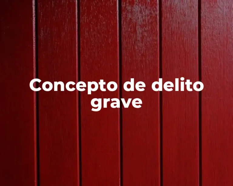 Concepto de delito grave