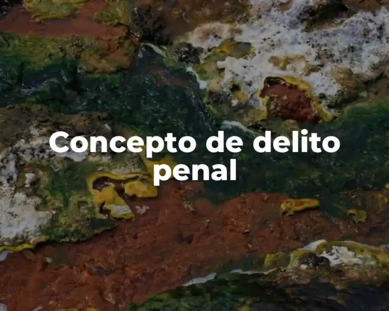 Concepto de delito penal