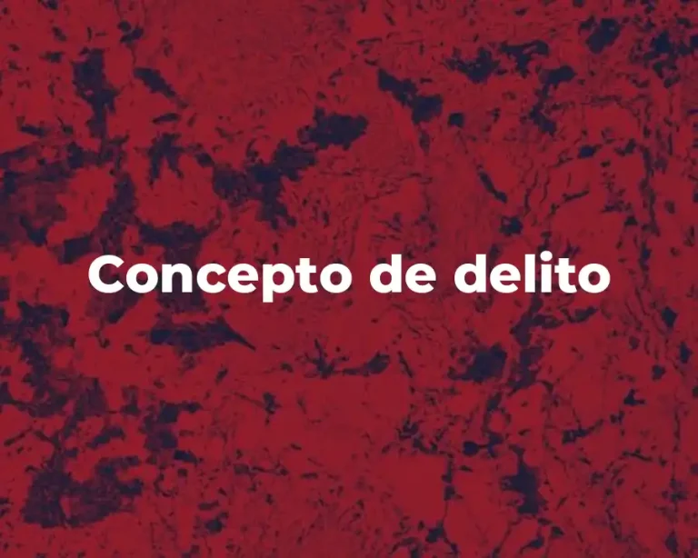 Concepto de delito