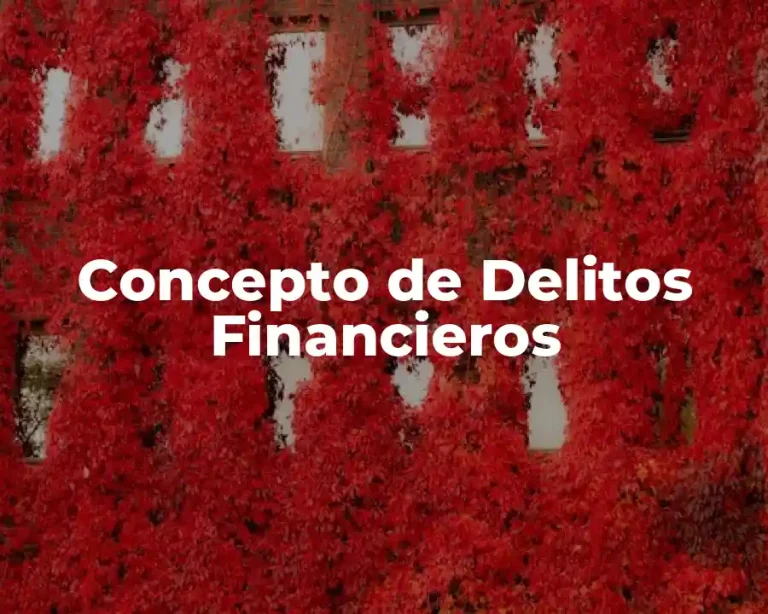 Concepto de Delitos Financieros