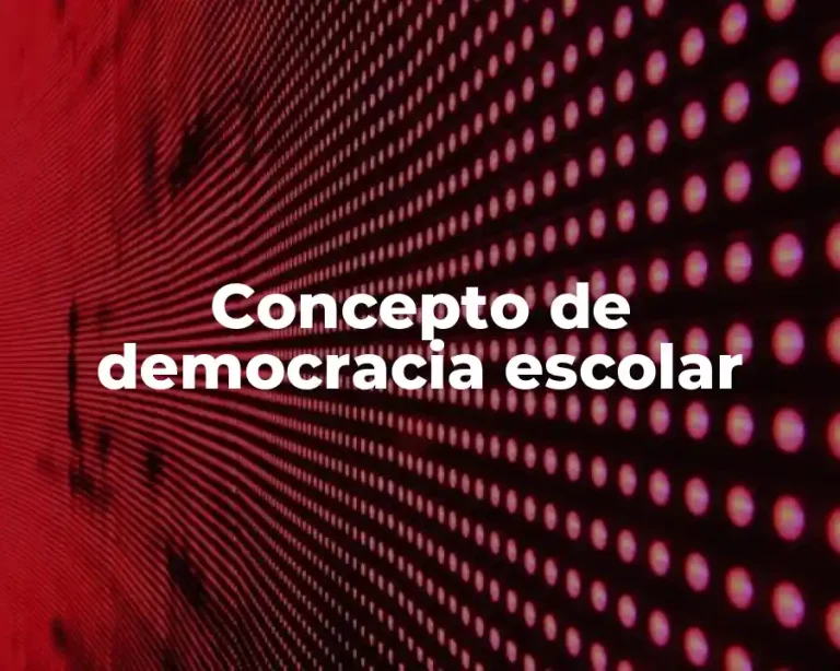 Concepto de democracia escolar