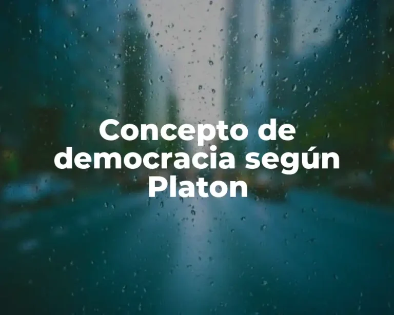 Concepto de democracia según Platon