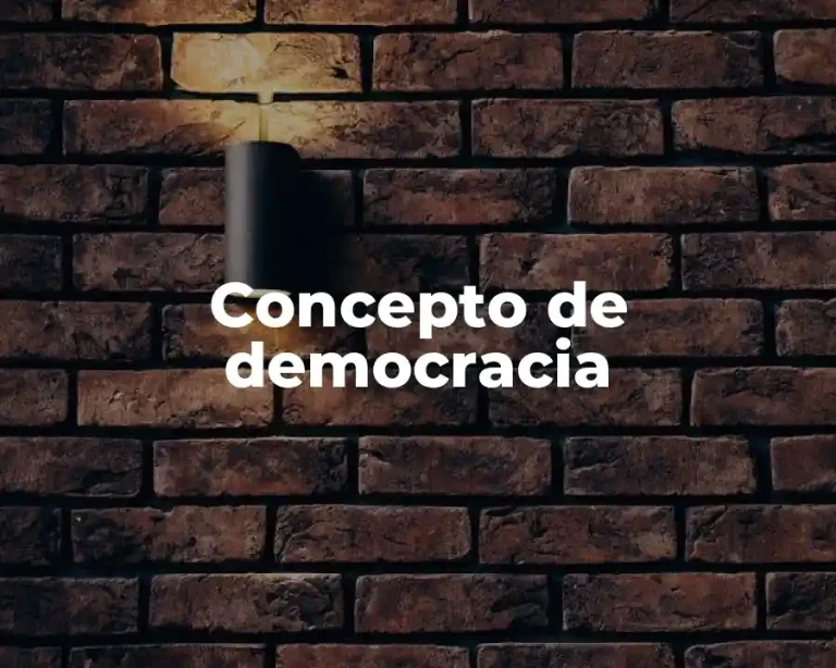 Concepto de democracia