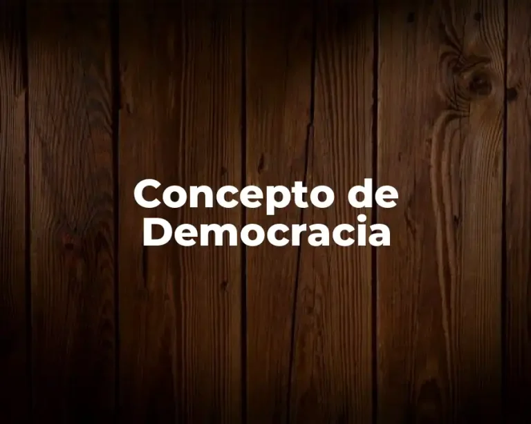 Concepto de Democracia