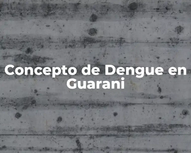 Concepto de Dengue en Guarani