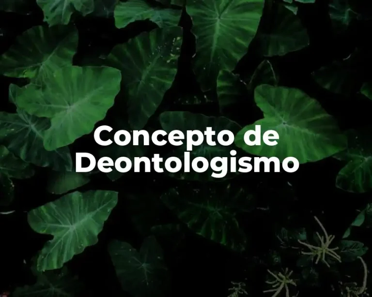 Concepto de Deontologismo