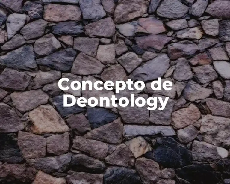 Concepto de Deontology