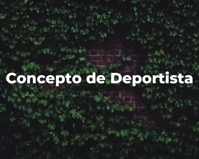 Concepto de Deportista
