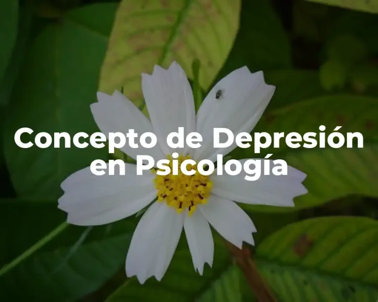 Concepto de Depresión en Psicología