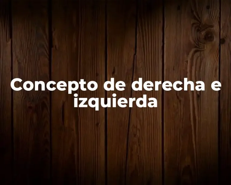 Concepto de derecha e izquierda