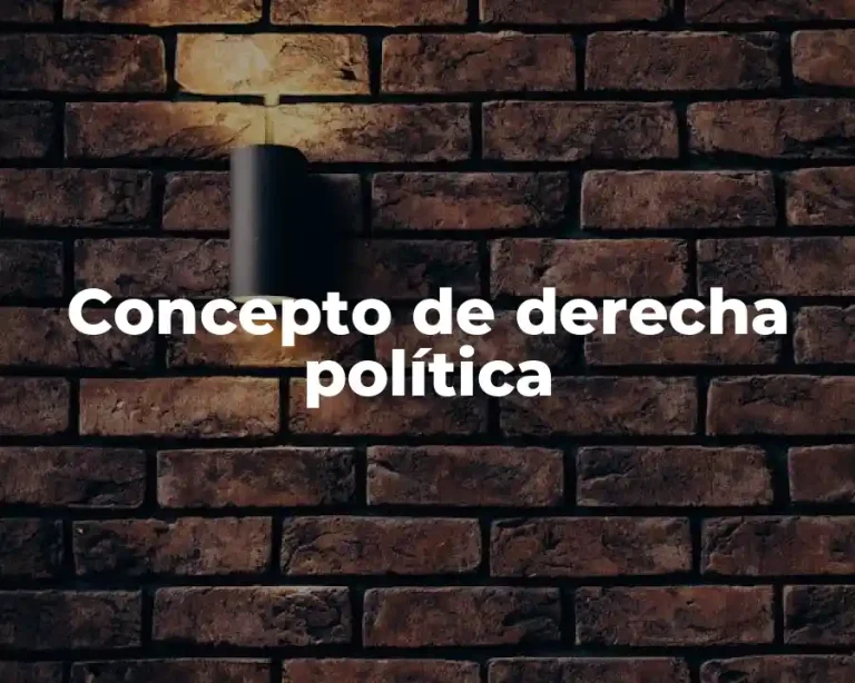 Concepto de derecha política