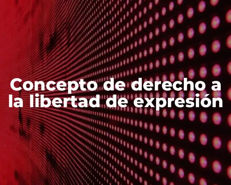 Concepto de derecho a la libertad de expresión
