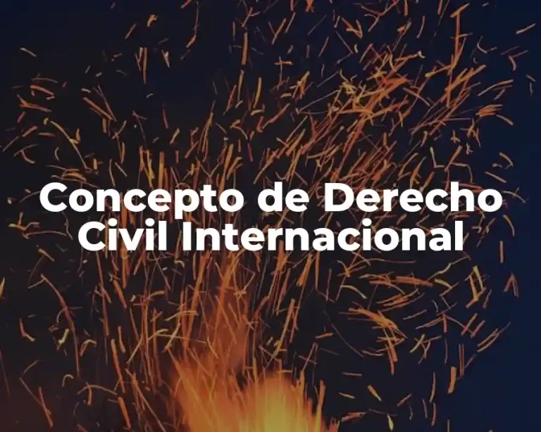 Concepto de Derecho Civil Internacional