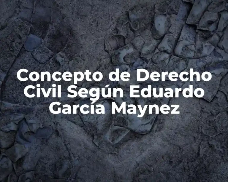 Concepto de Derecho Civil Según Eduardo García Maynez