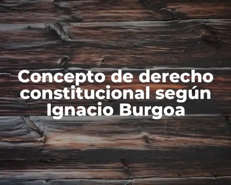 Concepto de derecho constitucional según Ignacio Burgoa