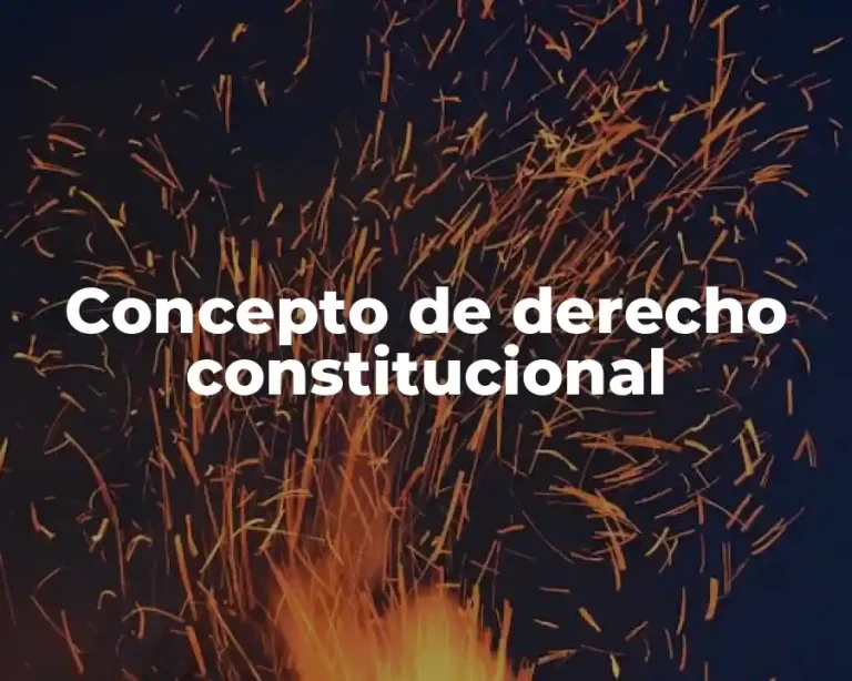 Concepto de derecho constitucional