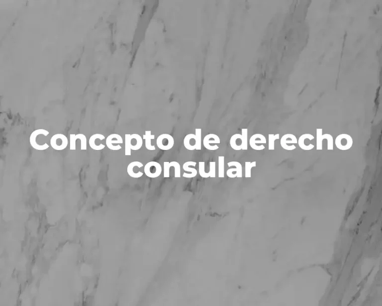 Concepto de derecho consular