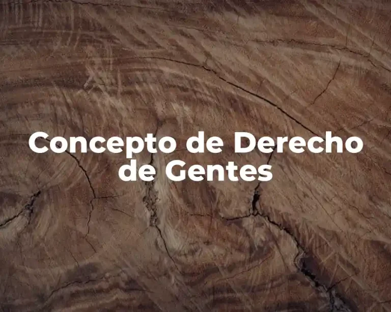 Concepto de Derecho de Gentes