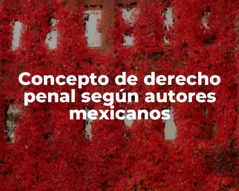Concepto de derecho penal según autores mexicanos