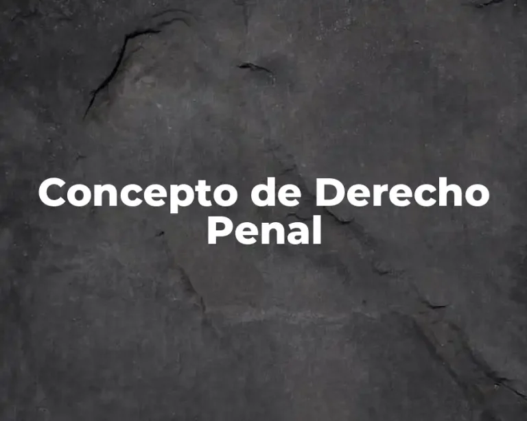 Concepto de Derecho Penal