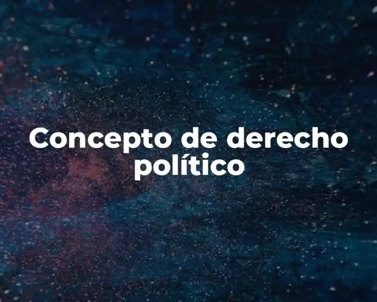 Concepto de derecho político
