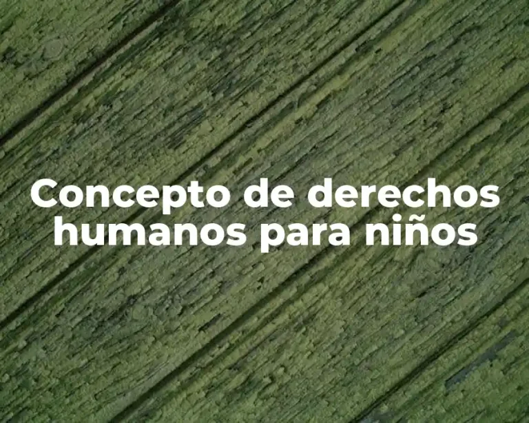 Concepto de derechos humanos para niños